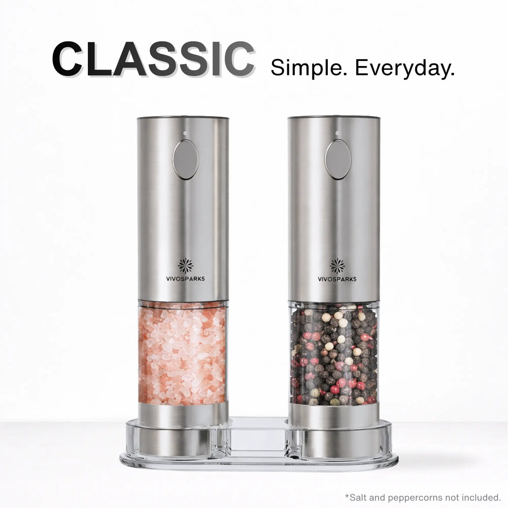 Electric Salt and Pepper Grinder Set | Vivosparks