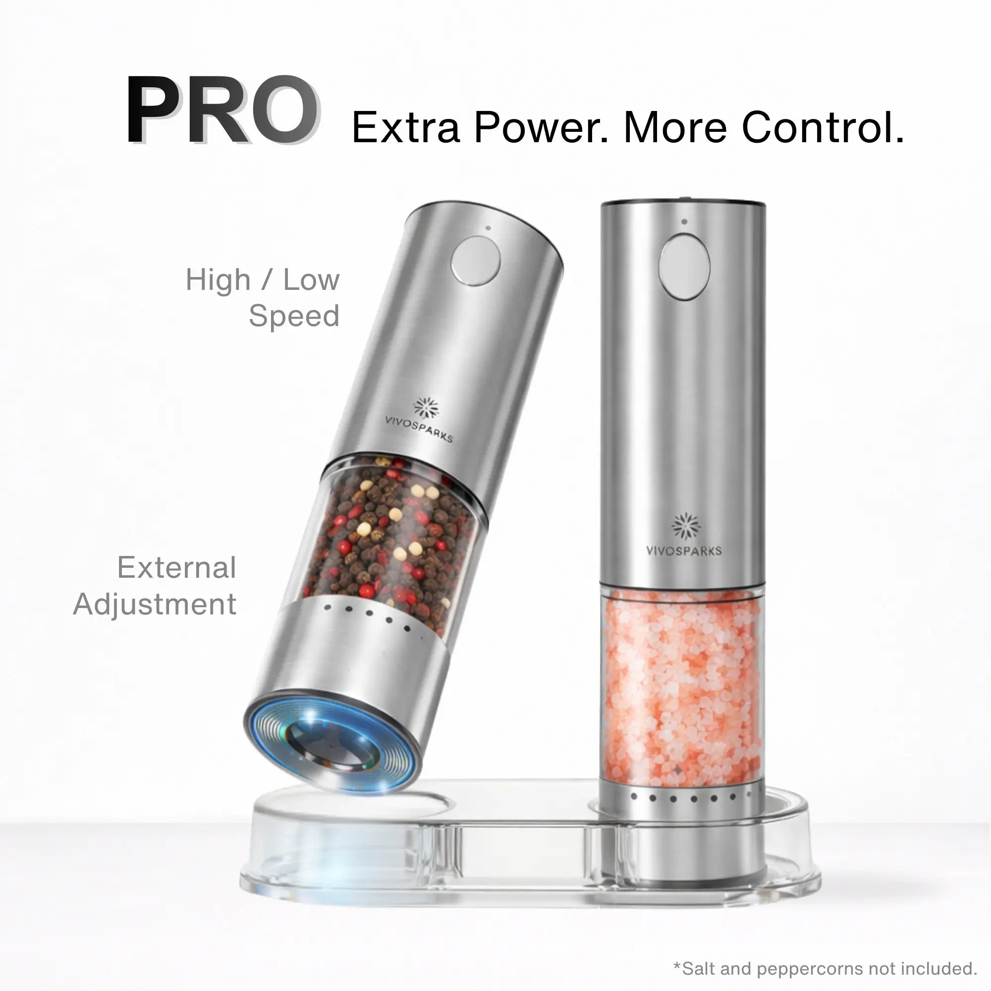 Electric Salt and Pepper Grinder Set | Vivosparks, image size:2000x2000