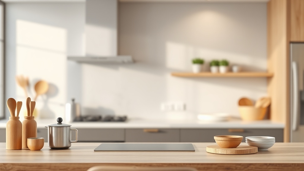 Modern spice rack in a minimalist kitchen setup