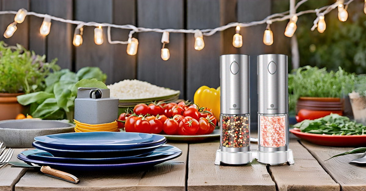 Electric-Salt-and-Pepper-Grinder-Set-on-table