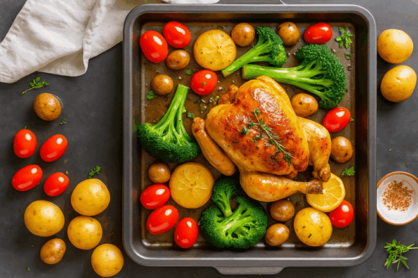 Lemon Garlic Sheet Pan Chicken Recipe (30-Minute Meal)